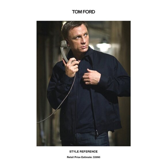 SOLD💰: TOM FORD Harrington Jacket Navy Size 52 James Bond 007 Quantom Of Solace - Picture 2 of 16